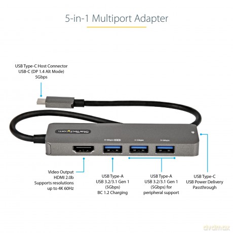 Adattatore Multiporta Usb-C 4k