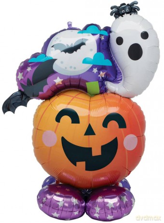 Airloonz Fun &Spooky Ghost&Pumpkin 134cm Us P71 Qh. Pallone Foil Airloonz Fun, Spooky Ghost, Pumpkin 1