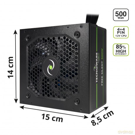 Alimentatore 500w Atx Silent Fan 12