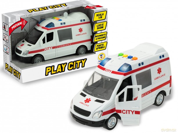Ambulanza Pronto Soccorso Con Luci E Suoni In Scala 1:16
