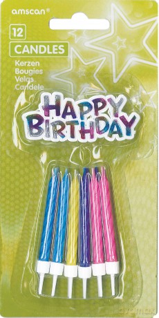 Amscan: 12 Candles Birthd. W. Holders