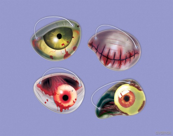 Amscan: 12 Paper Eye Patches Zombie H