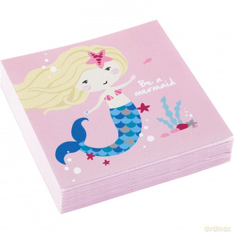 Amscan: 20 Napkins Be A Mermaid 25x25cm S