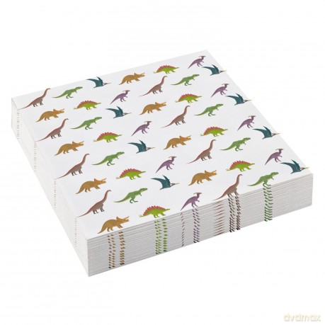 Amscan: 20 Napkins Happy Dinosaur 25x25cm Q