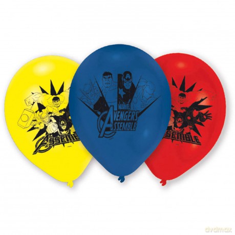Amscan: 6 Balloons Avengers. Palloni Lattice 9" - 23 Cm Avengers