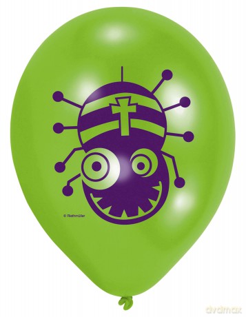 Amscan: 6 Luftballons Halloween Kids H. Palloni Lattice 11" - 28 Cm Halloween Kids, Stampati 4 Lati