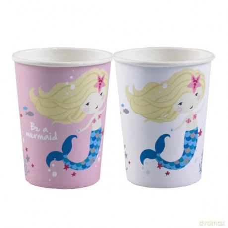 Amscan: 8 Cups Be A Mermaid Paper 250 Ml Sup