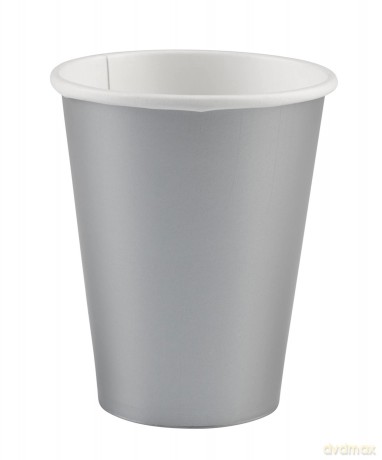 Amscan: 8 Cups Silver Paper 250 Ml Sup