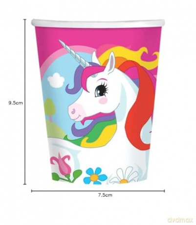 Amscan: 8 Cups Unicorn Paper 250 Ml Sup