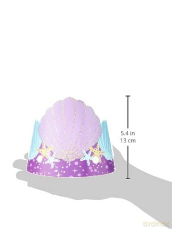 Amscan: 8 Paper Crowns Mermaid Wishes