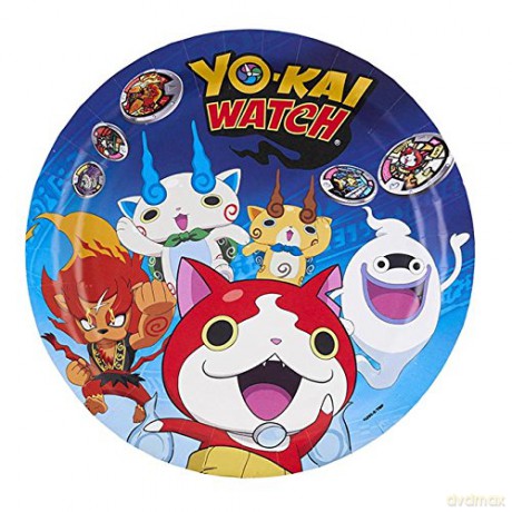 Amscan: 8 Plates "Yo-Kai Watch", 23 Cm