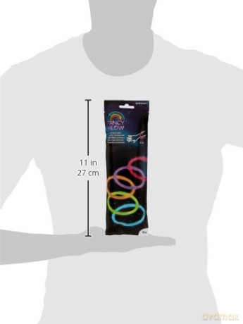 Amscan: Fancy Glow Leucht-Armbander Farblich Sortiert. Fancy Glow - Braccialetto Luminoso 20 Cm, 5 Col