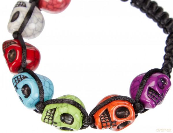 Amscan: Skull Bracelet Day Of The Dead H. Braccialetto Teschi Colorati