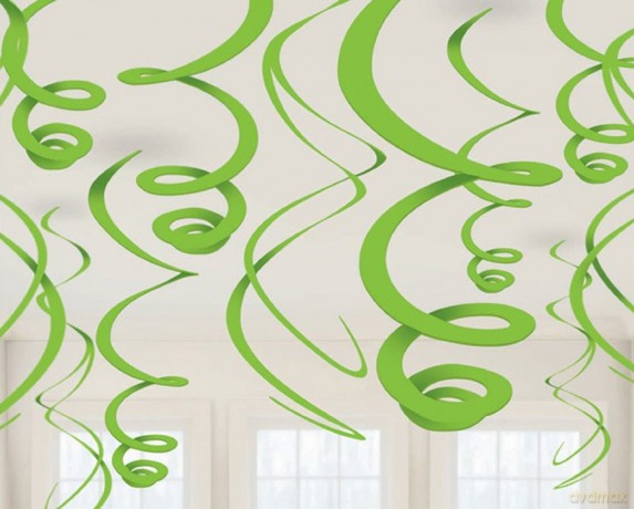 Amscan: Spirali In Plastica Verdi 55,8 Cm