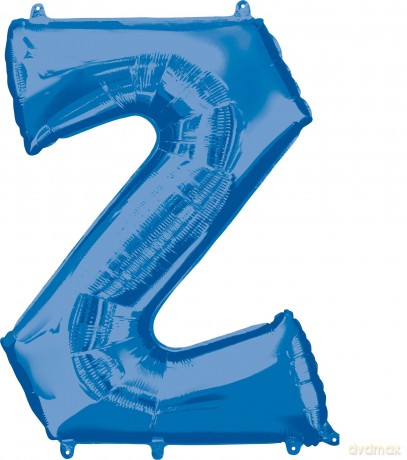Anagram: Supershape "Letter "Z" Blue" Foil Balloon, L34 S