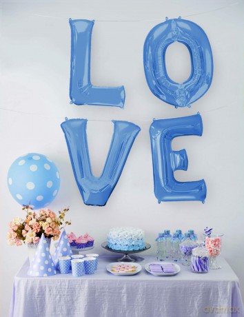 Anagram: Supershape Letter X Blue Foil Balloon P50 Packed 68 X 88 Cm
