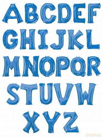 Anagram: Supershape Letter X Blue Foil Balloon P50 Packed 68 X 88 Cm