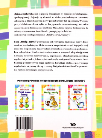 Myślę I Mówię. Rozwijanie Mowy I Myślenia U Przedszkolaków. Zeszyt 3 - Czerwony, Zielony. Kolory - Bożena Senkowska [KSIĄŻKA]