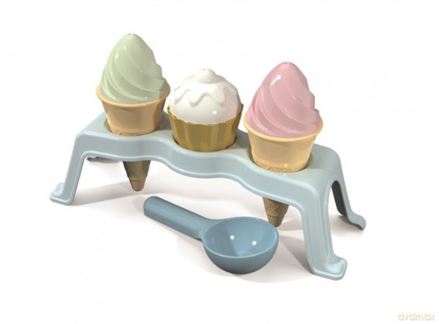 Androni: Set 2 Coni Gelati + Cup Cake Con Supporto