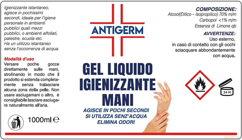 Antigerm 1lt Igienizzante Mani