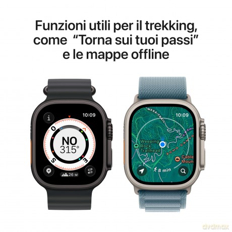 Apple Watch Ultra 3 GPS + Cellular, 49 mm Natural Titanium Case with Alpine Loop Light Blue - Medium