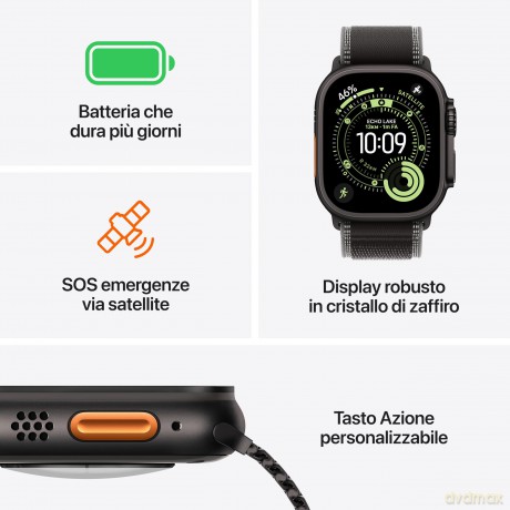 Apple Watch Ultra 3 GPS + Cellular, 49 mm Natural Titanium Case with Alpine Loop Light Blue - Medium