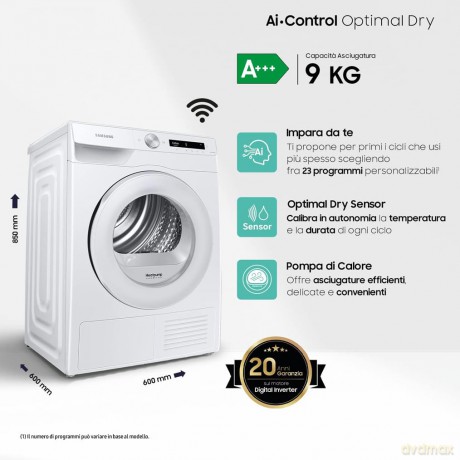 Asc 9kg A+++ Aidd Optidry Wifi