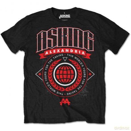 Asking Alexandria Men's Tee: This World (Retail Pack) (Small)