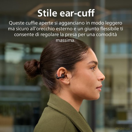 Auricolare Open Ear True Wrls Nero