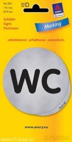 Naklejka Metaliczna - Wc [SZKOŁA]