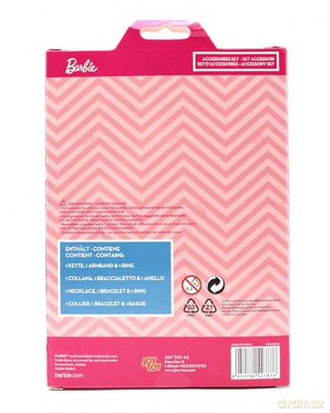Barbie: Joy Toy - Parure Di Gioielli Bracciale, Collana, 2 Anelli