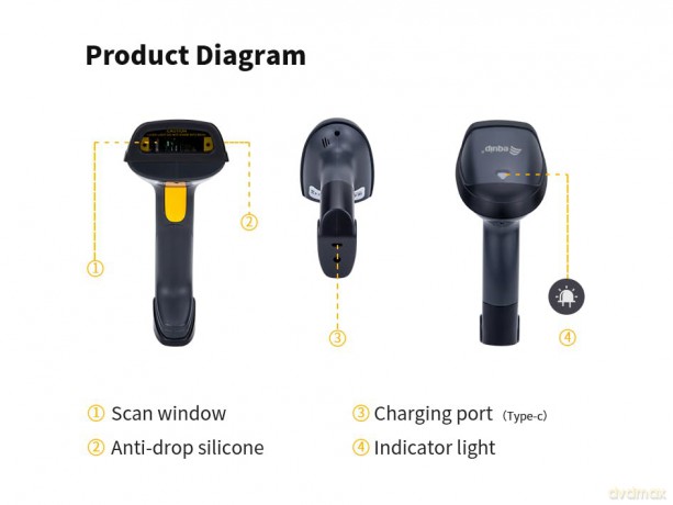 Barcode Scanner Laser Wireless