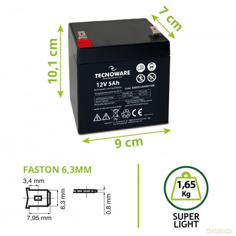Batteria Tecnoware 12v 5ah