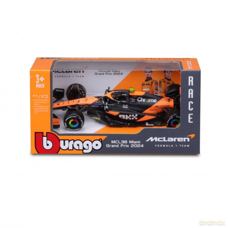 Bburago: Mclaren F1 Mcl 38 2024 #4 (Norris) -1:43