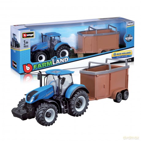 Bburago: Trattore Con Rimorchio 10 Cm (Assortimento)