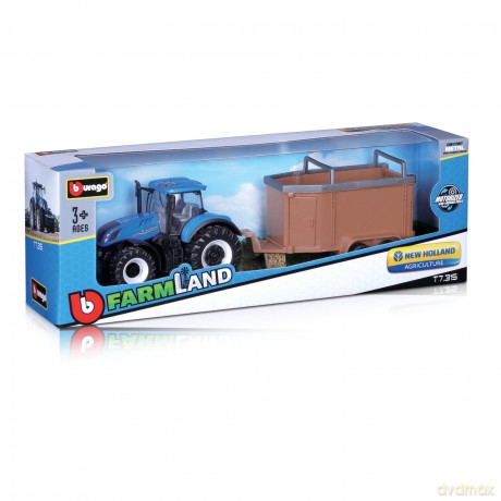 Bburago: Trattore Con Rimorchio 10 Cm (Assortimento)