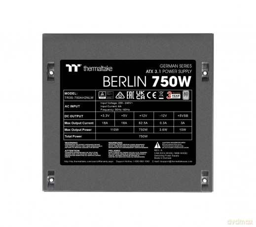 Berlin 750w Atx3.1 80+ White
