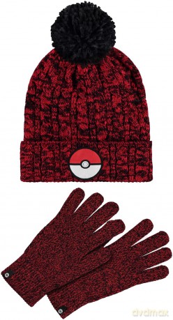 Berretto + Guanti Pokemon Logo