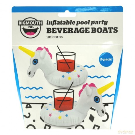 Big Mouth: Unicorn Star Pack Beverage Boat 2 Pz (Porta Bicchiere Gonfiabile)