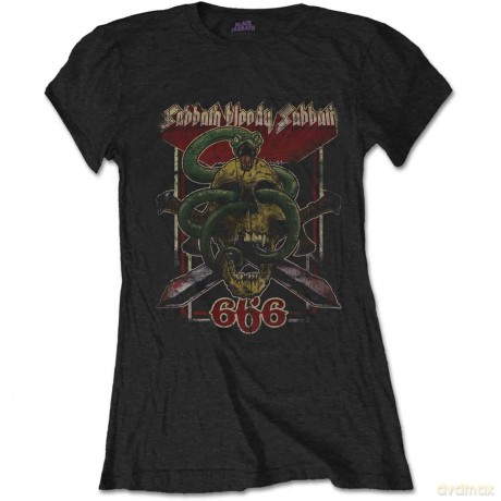 Black Sabbath Ladies Tee: Bloody Sabbath 666 (X-Large)