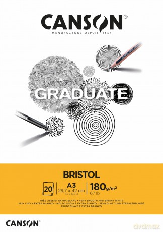 Blocco Bristol A3 20fg. 180 G
