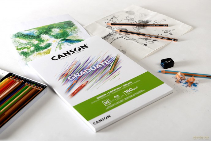 Blocco Drawing A4 30fg.160 Gbianco