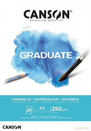 Blocco Watercolour A3 20fg. 250 G