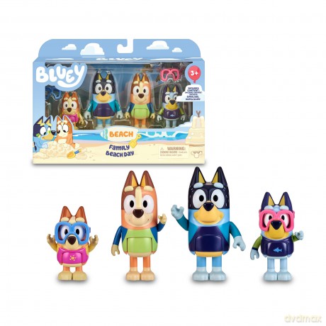 Bluey: Giochi Preziosi - Set 4 Personaggi Beach