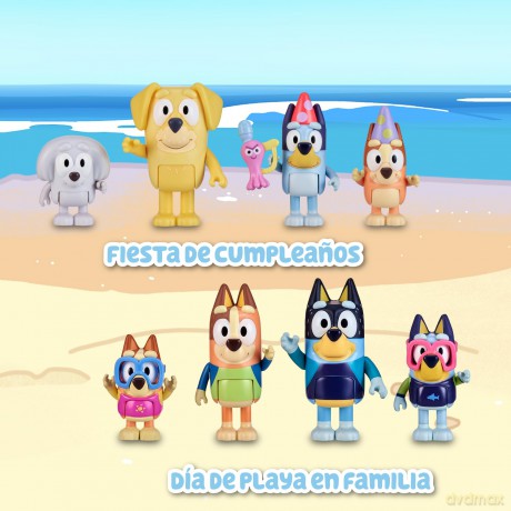 Bluey: Giochi Preziosi - Set 4 Personaggi Beach