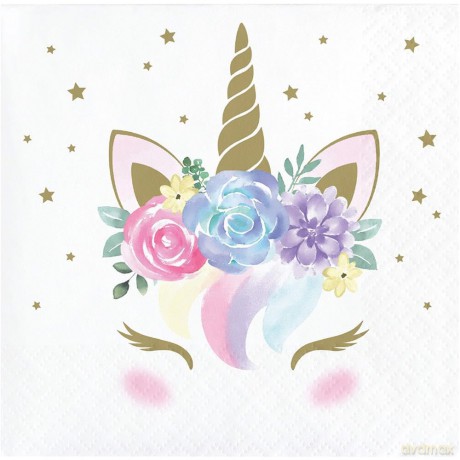 Bn 12/16ct 2p Unicorn Baby Qs