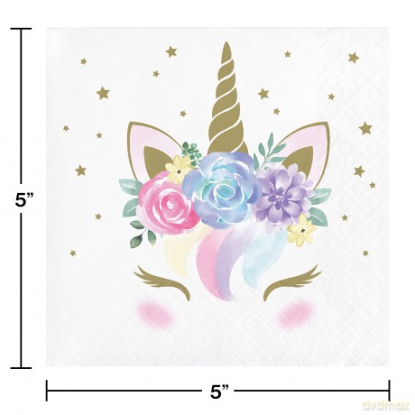 Bn 12/16ct 2p Unicorn Baby Qs