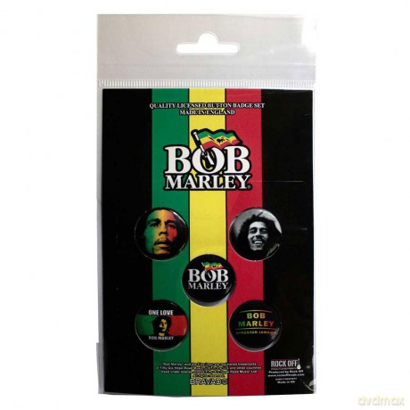 Bob Marley - Bob Marley Button Badge Pack: One Love