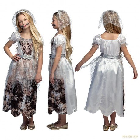 Boland: Pc. Child Costume Zombie Bride (7-9 Years) H