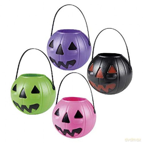 Boland: Pumpkin Bucket 4 Ass. 14x17cm H. Secchiello Zucca Colori Assortiti 14x17 Cm